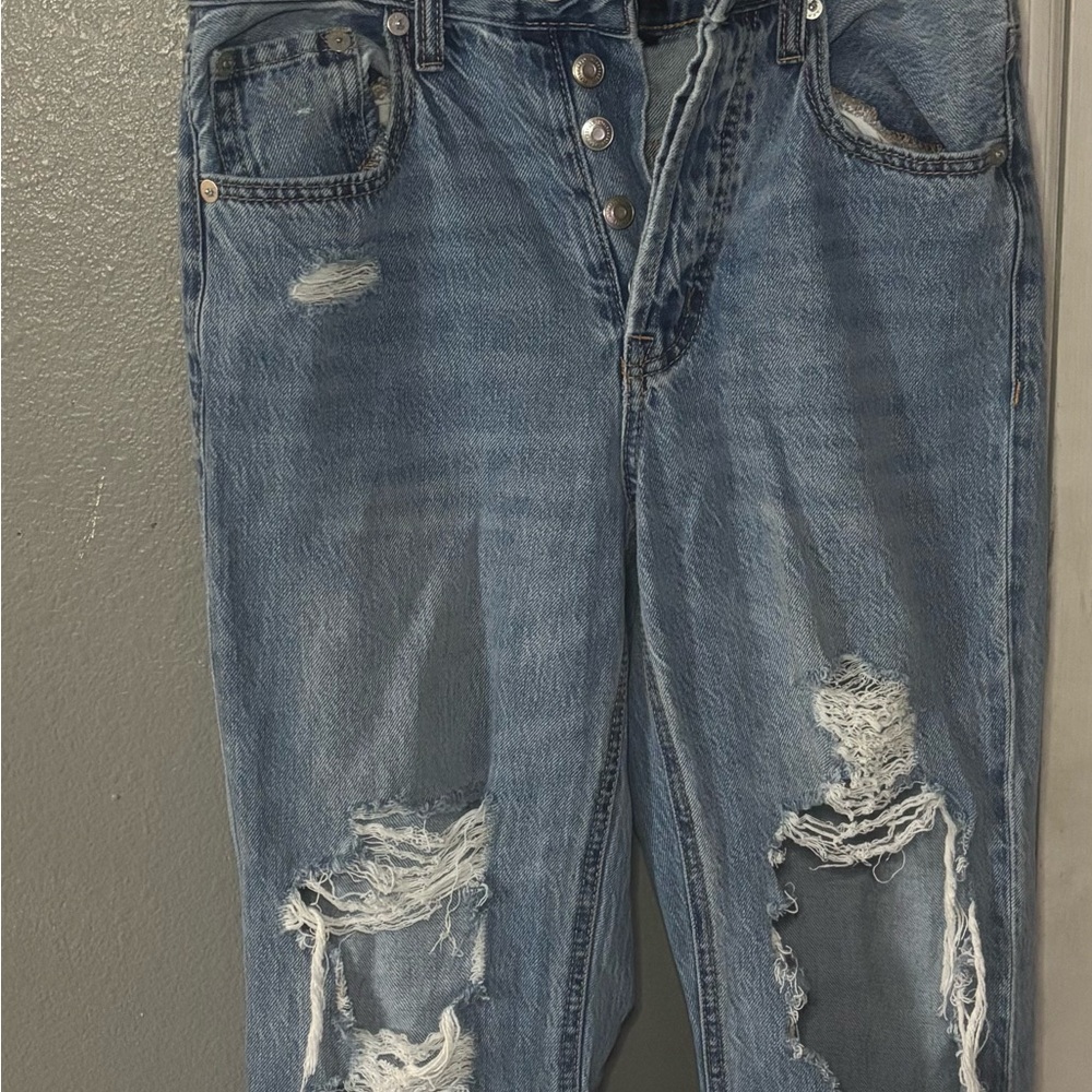 Aeropostale Blue Distressed Boyfriend Jeans